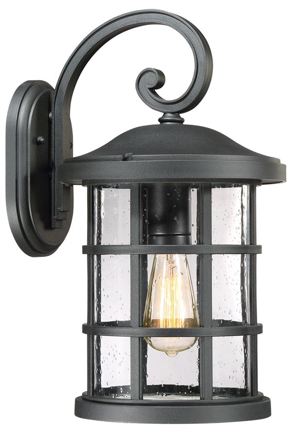 Quoizel Crusade 17 3/4" High Earth Black Outdoor Wall Light