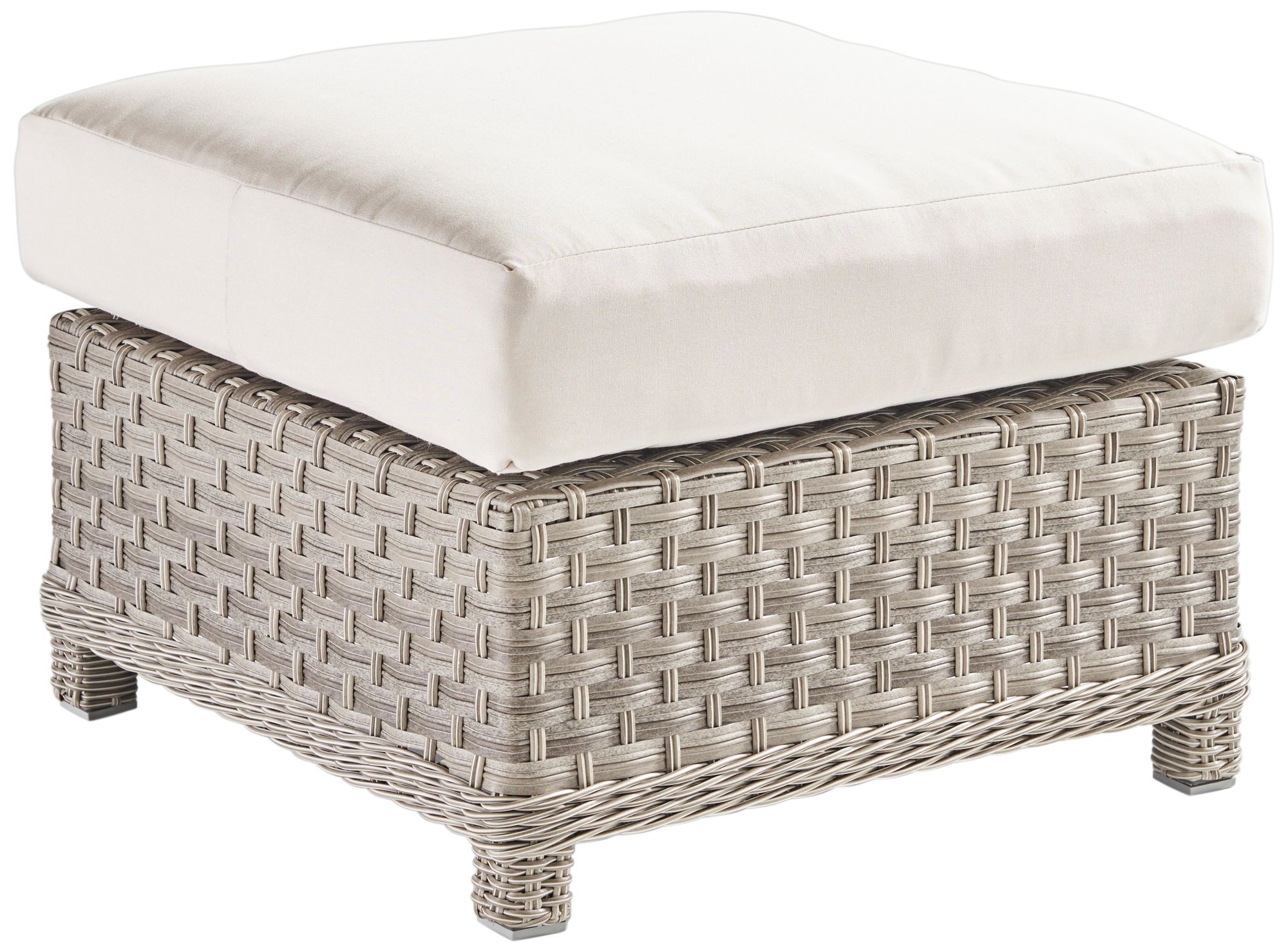 Springfield Pebble Wicker Square Outdoor Ottoman