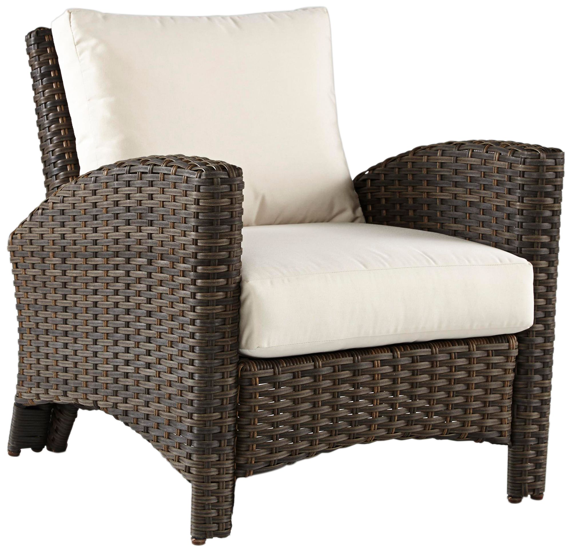 Giulia Charcoal Brown Wicker Outdoor Armchair