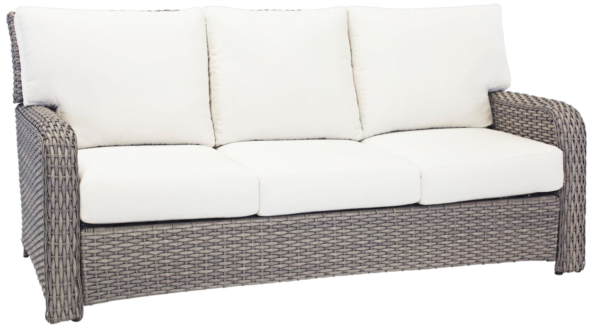 Isla Verde Stone Wicker 3-Seat Outdoor Sofa