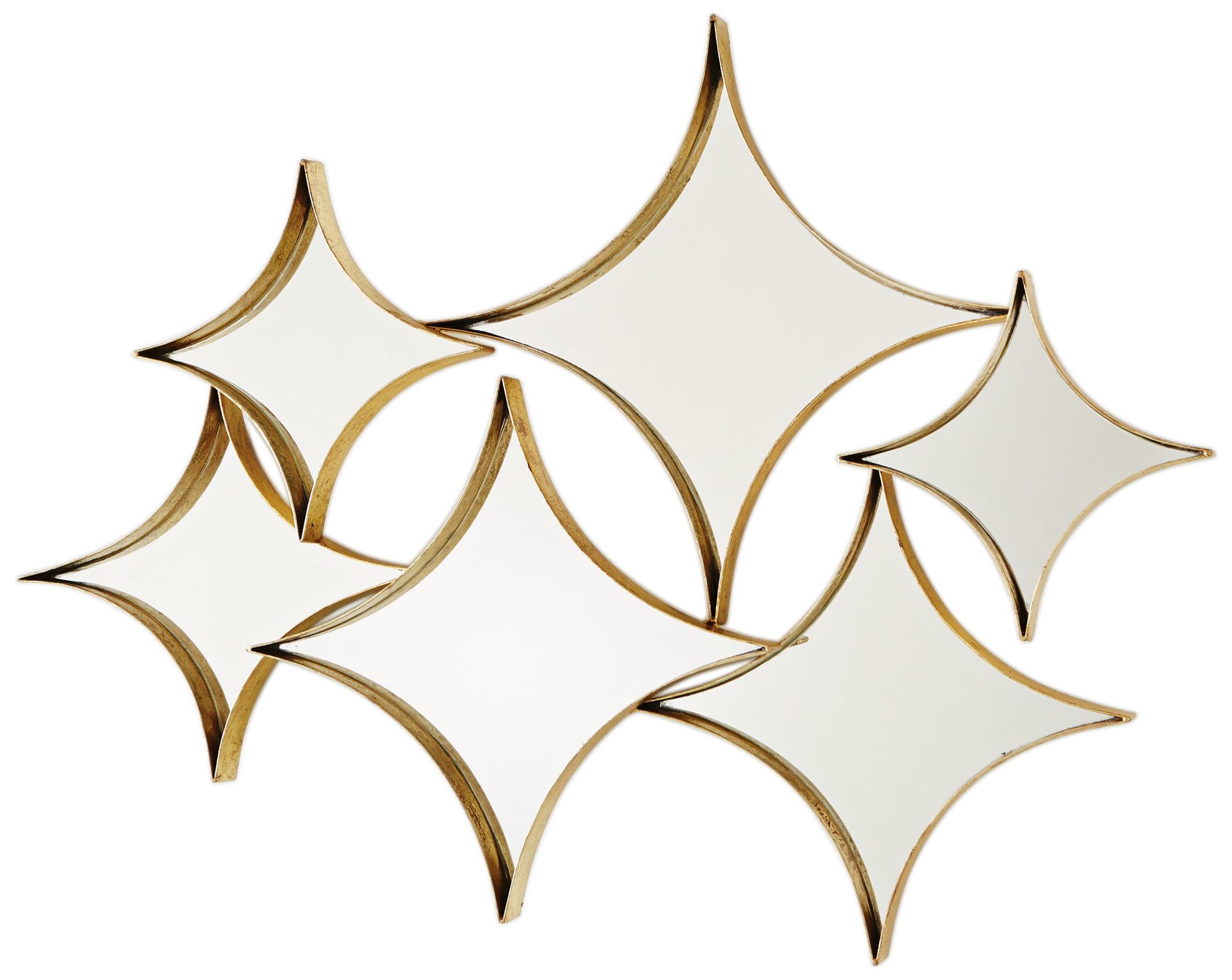 Stardust Gold Leaf 6-Piece 43" x 33 1/2" Mirror Set