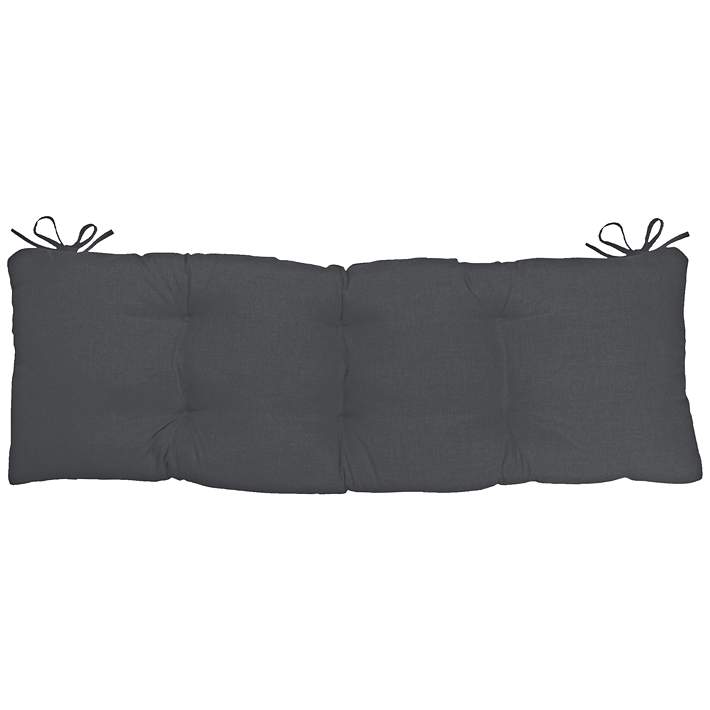 Sunbrella Kali Cast Slate 45 Wide Tufted Bench Cushion 20j35