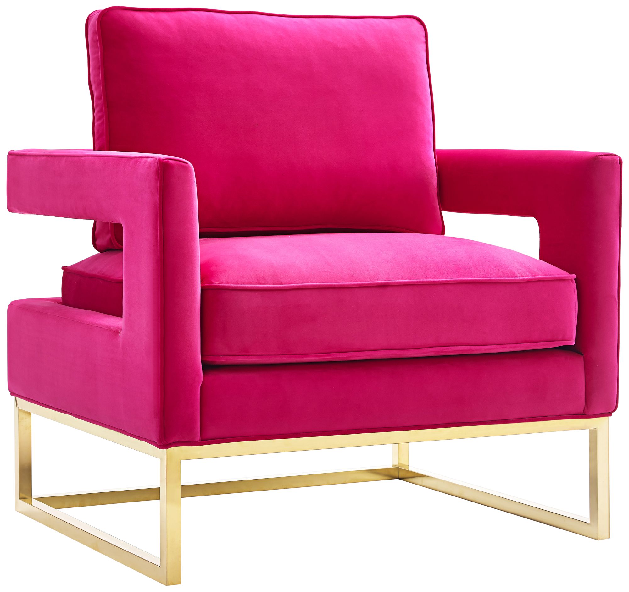 Avery Pink Velvet Accent Chair – Elegant, Comfortable Seating