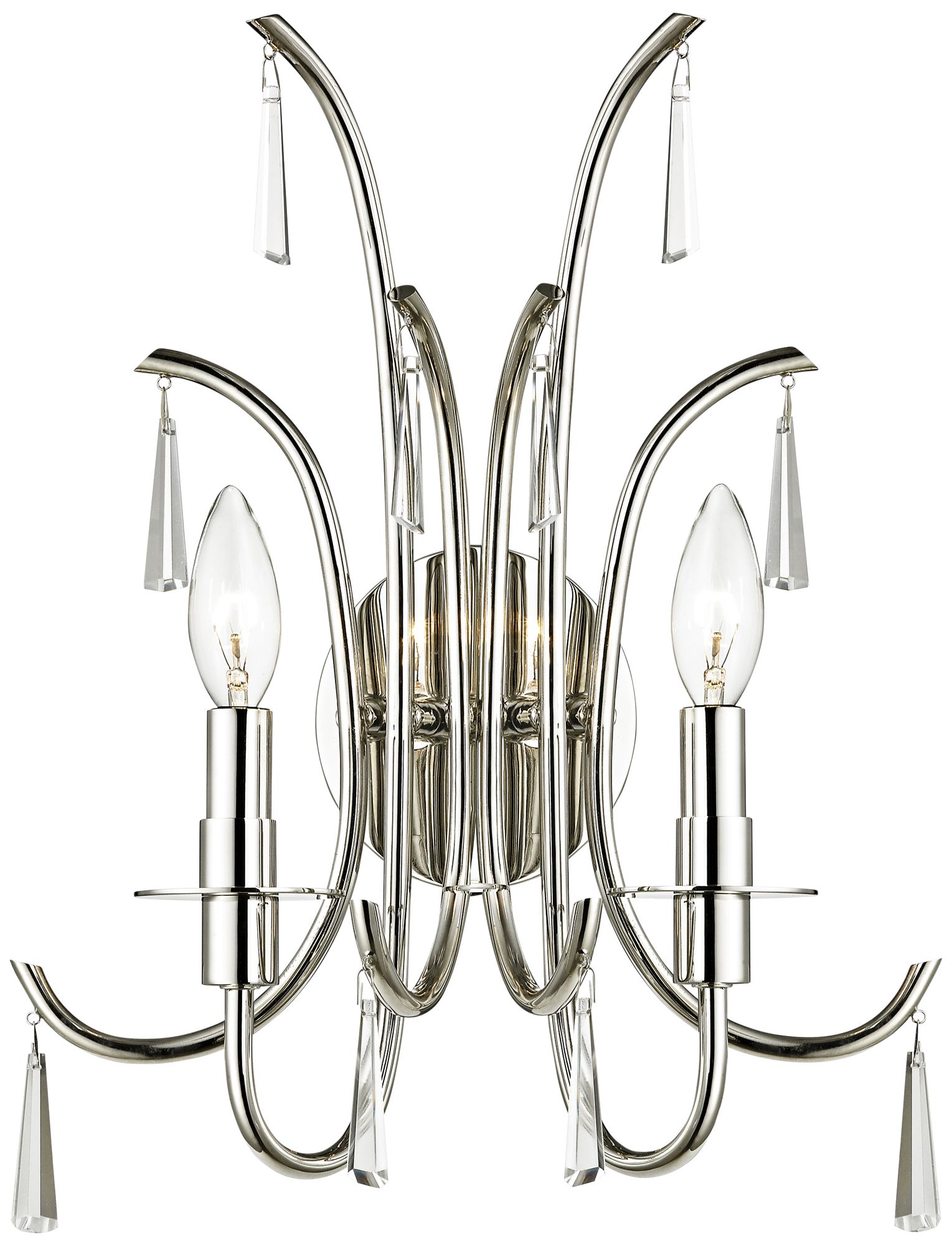 Crystorama Cody 18" High 2-Light Polished Nickel Wall Sconce