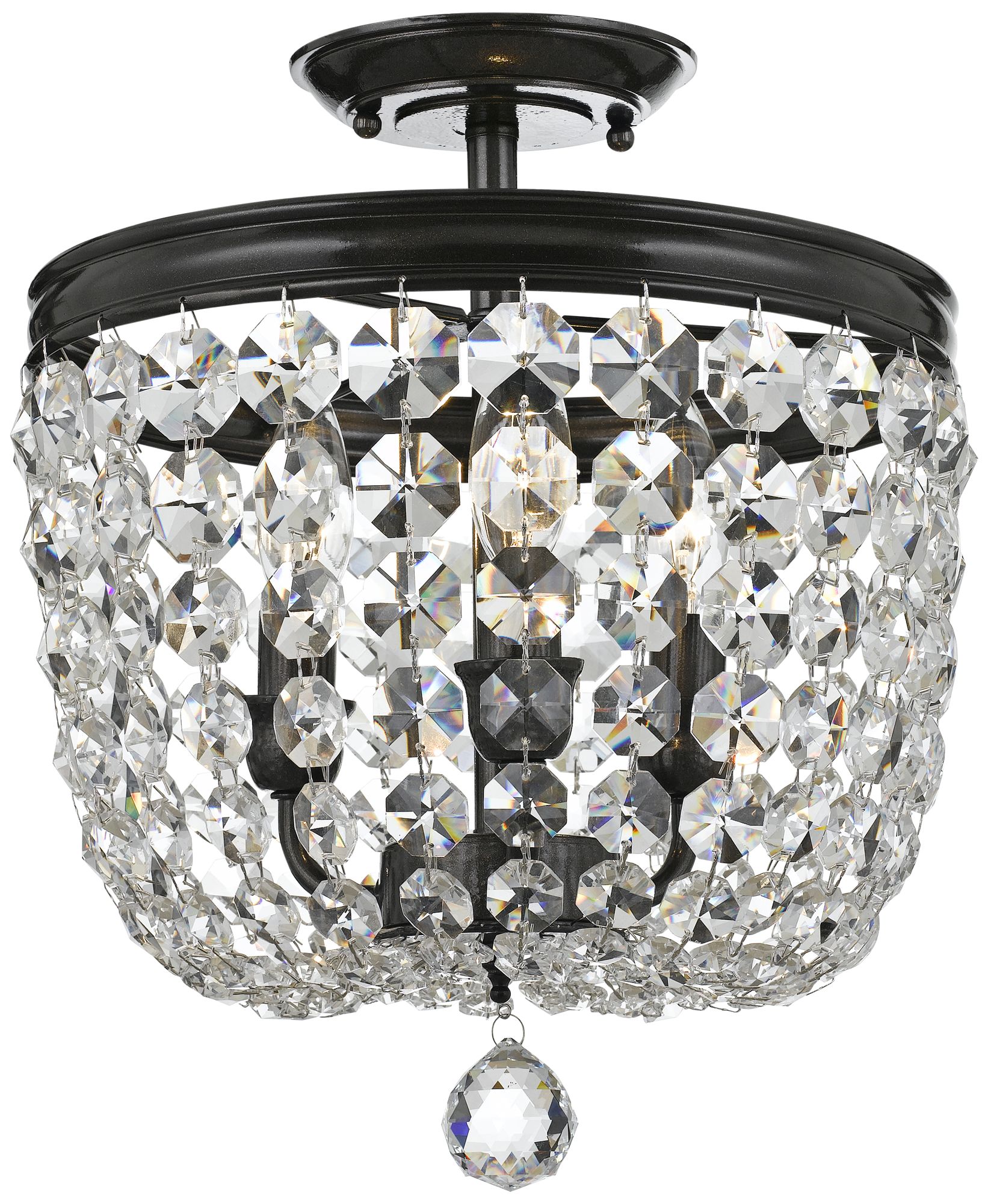 Archer 11 1 2 Wide Bronze Swarovski Crystal Ceiling Light