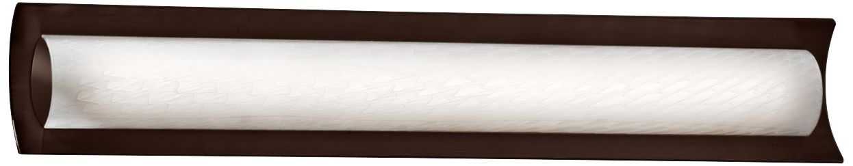 Fusion Lineate 30" Dark Bronze-White Glass LED Bath Light