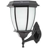 Black Dusk-to-Dawn 15&quot; High LED Solar Outdoor Wall Light