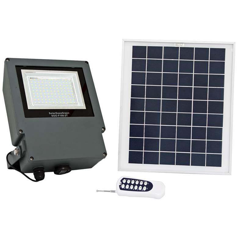 Image 1 Gray LED Flood Light with Remote Control