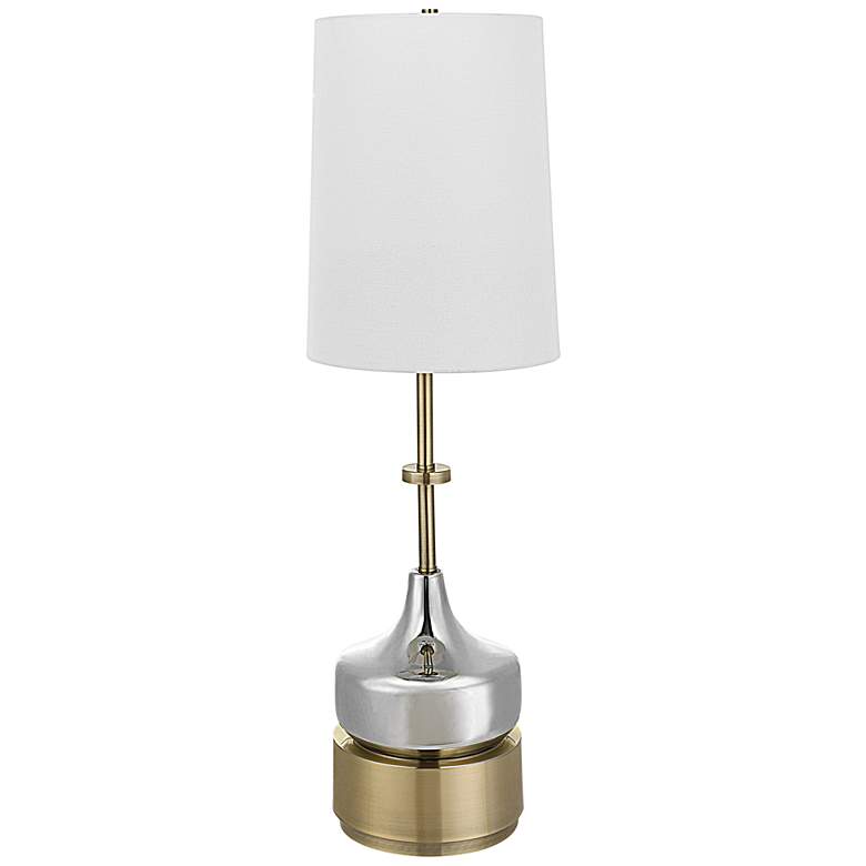 Uttermost Como Chrome and Antique Brass Buffet Lamp
