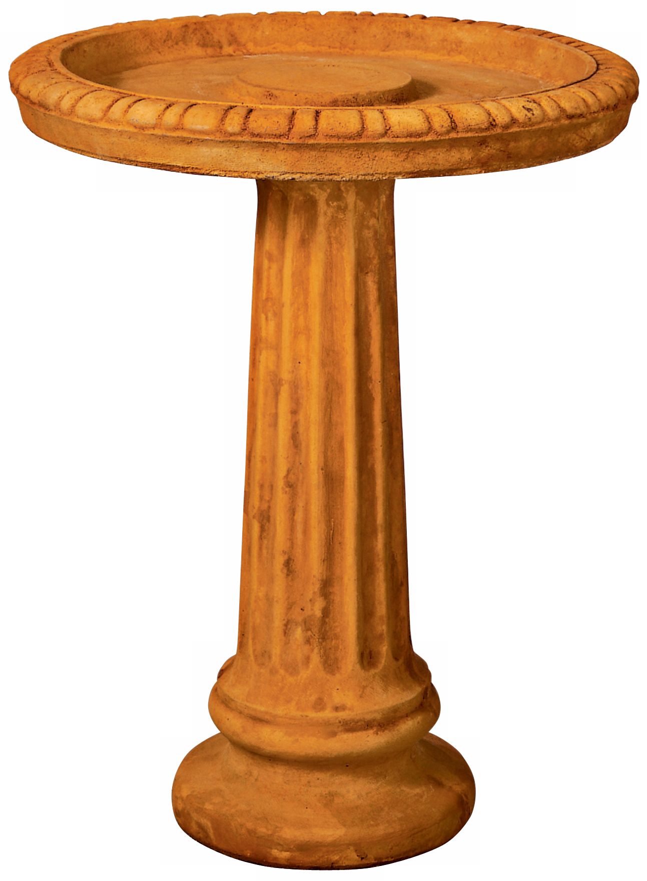 Henri Studio 23" High Fluted Cast Stone Bird Bath