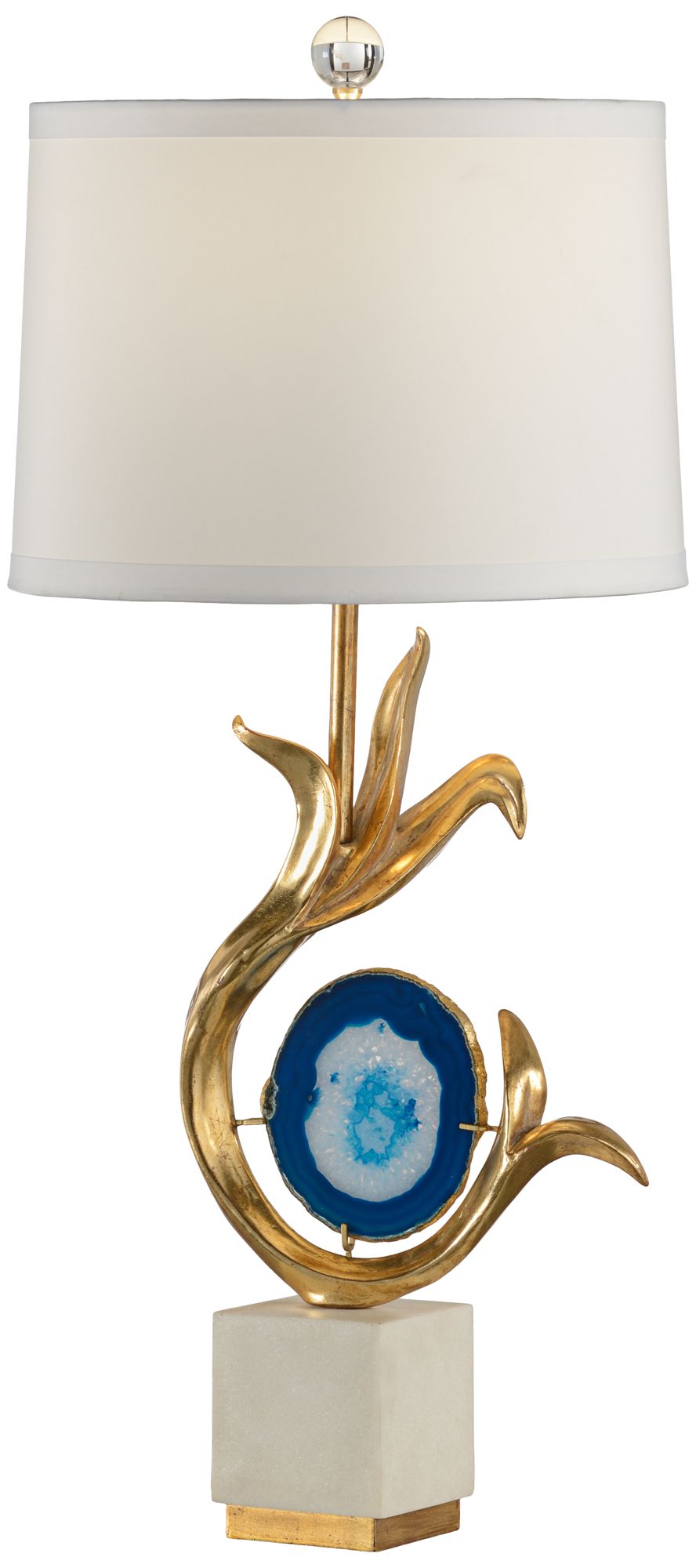 Wildwood Zulli Gold Leaf and Blue Dyed Table Lamp