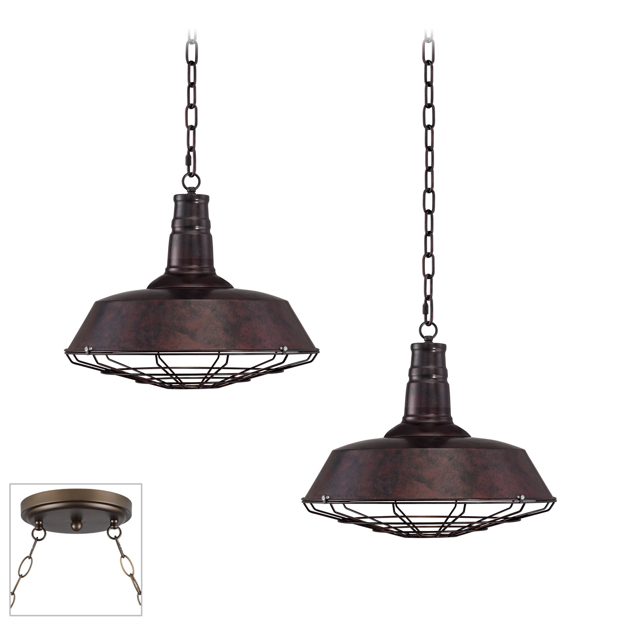 Tiedra Bronze 2-Light Swag Chandelier