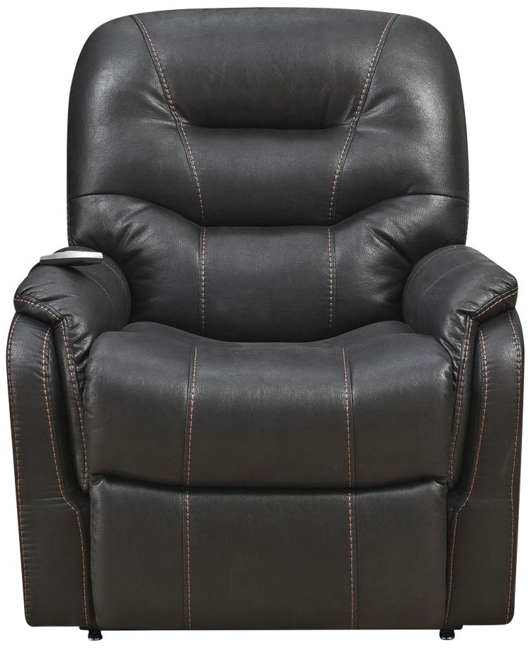 Tyson Black Fabric Heat and Massaging Lift Chair