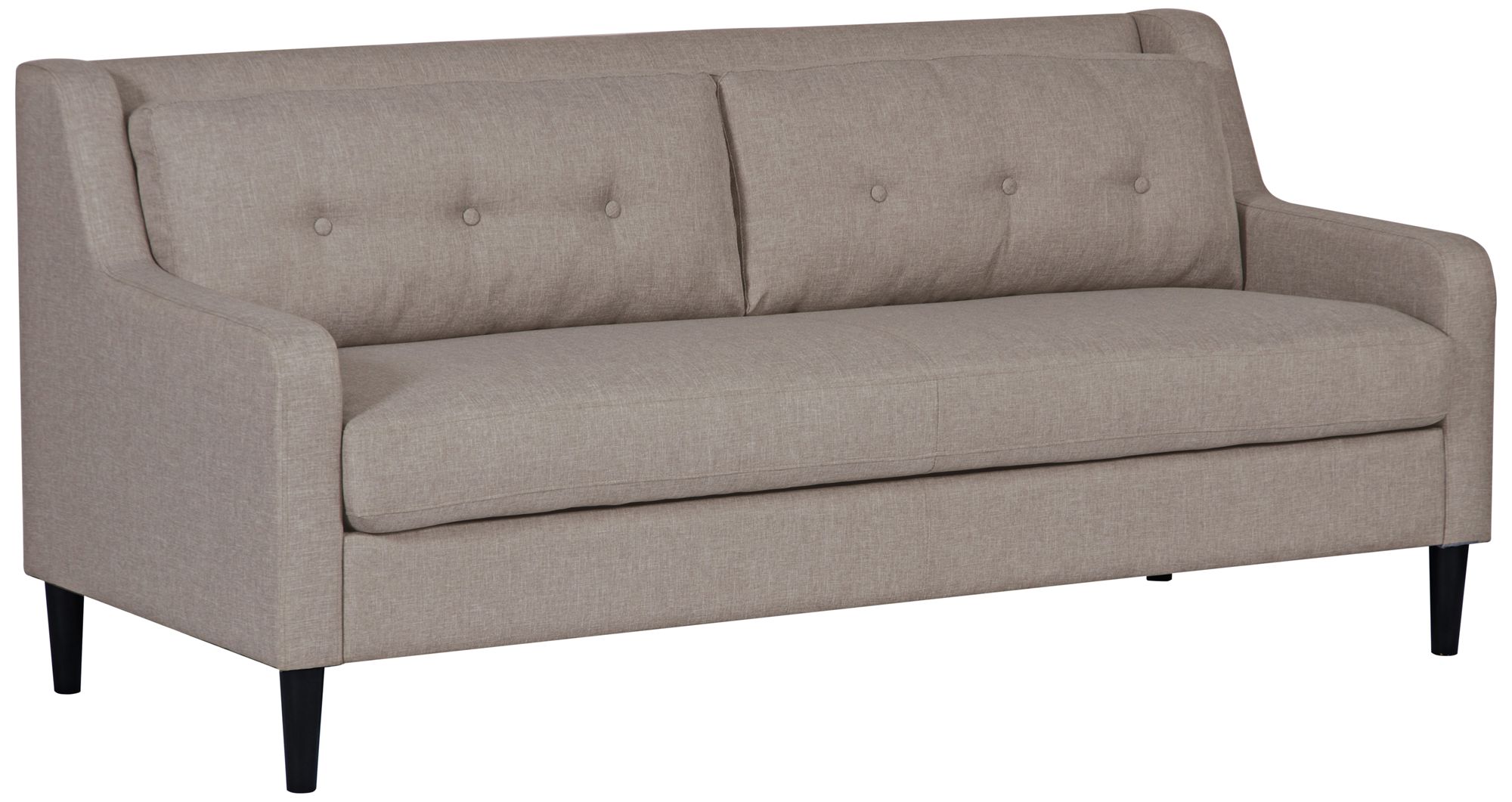 Tegan 74 Wide Glacier Gray Fabric Button Tufted Sofa