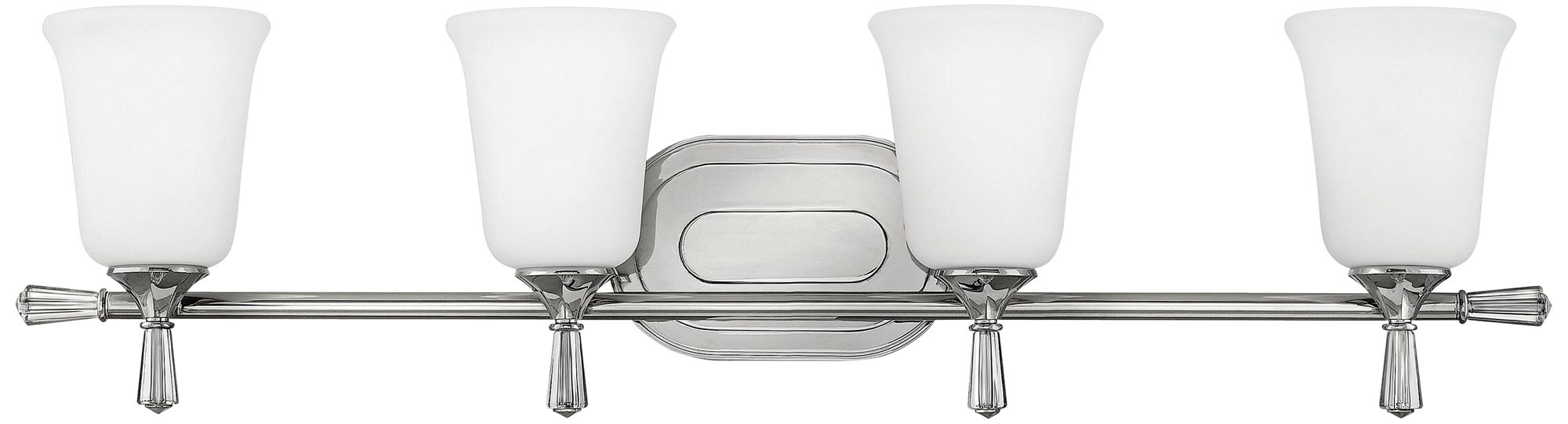 Hinkley Blythe 33 3/4"W Polished Nickel 4-Light Bath Light