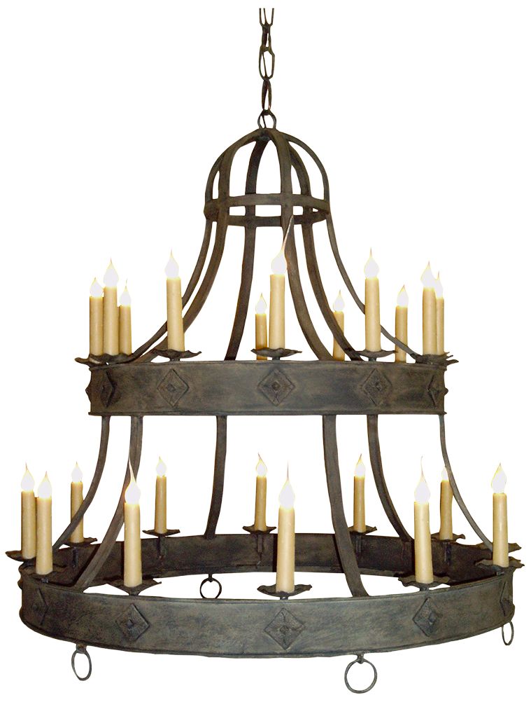 Laura Lee Sorrento 44" Wide Salmon Rust 24-Light Chandelier
