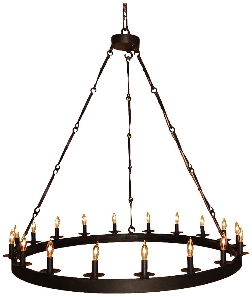 Laura Lee Toscana 44" Wide Wax Rust 18-Light Chandelier