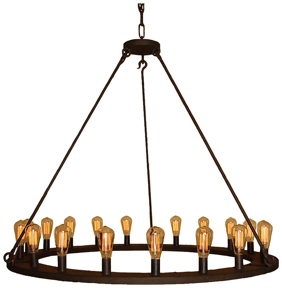 Laura Lee Mallorca 48" Wide Wax Rust 18-Light Chandelier