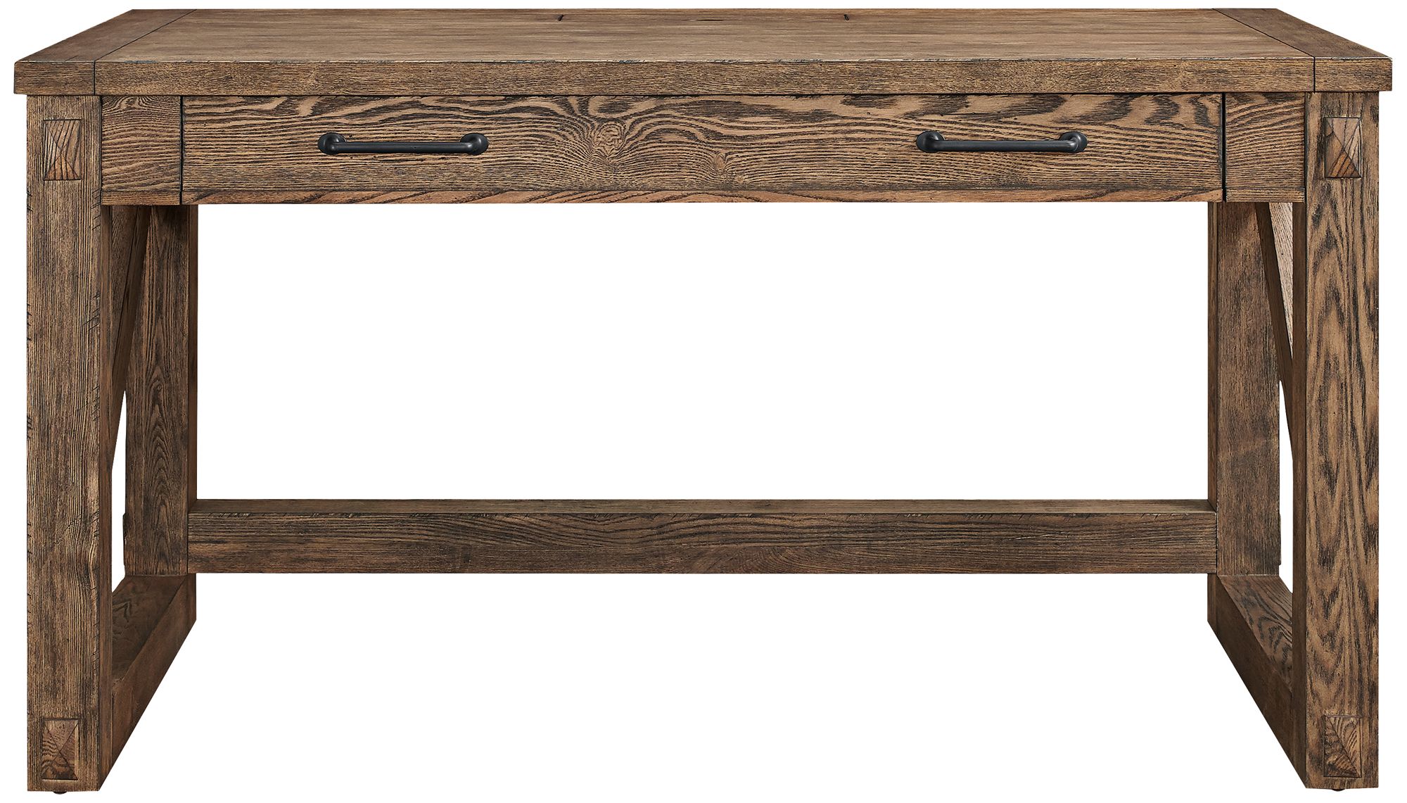 Avondale 58" Wide Weathered Oak 1-Drawer Wood Writing Desk