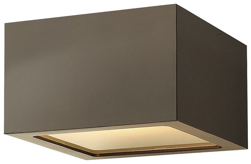 Hinkley Kube 6" Wide Bronze LED Outdoor Ceiling Light