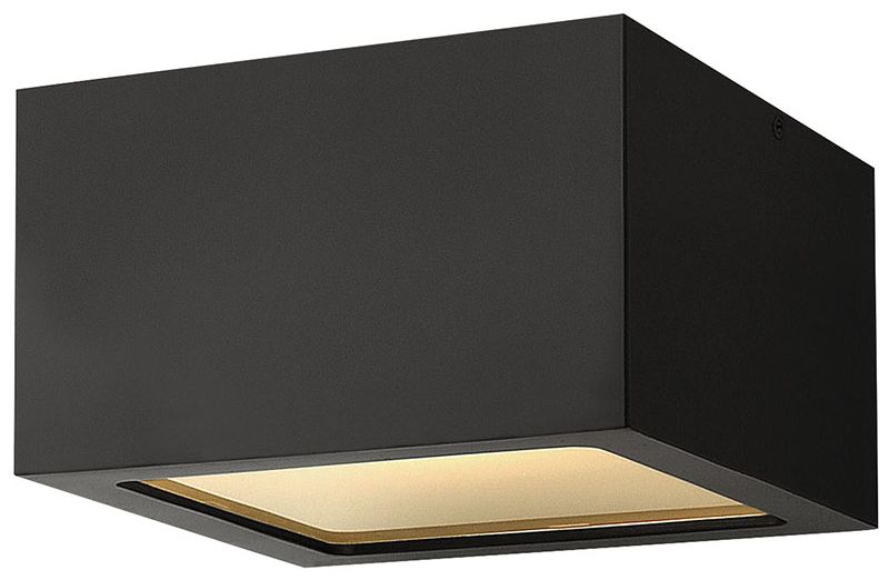 Hinkley Kube 6" Wide Satin Black LED Outdoor Ceiling Light