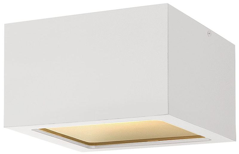 Hinkley Kube 6" Wide Satin White LED Outdoor Ceiling Light
