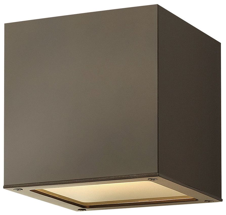Hinkley Kube 6" High Bronze LED Outdoor Wall Light