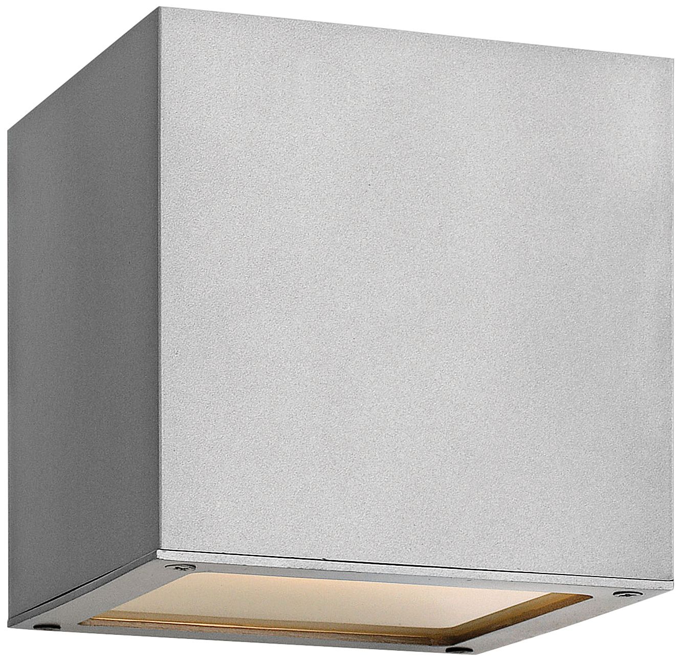 Hinkley Kube 6" High Titanium LED Outdoor Wall Light