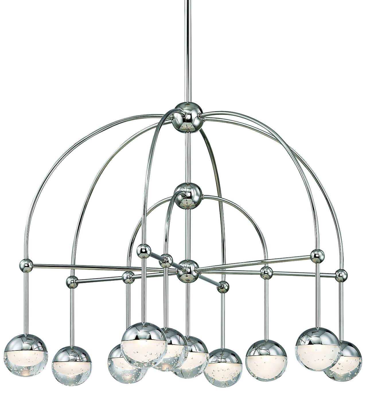 Hudson Valley Boca 31"W Polished Nickel 10-LED Chandelier