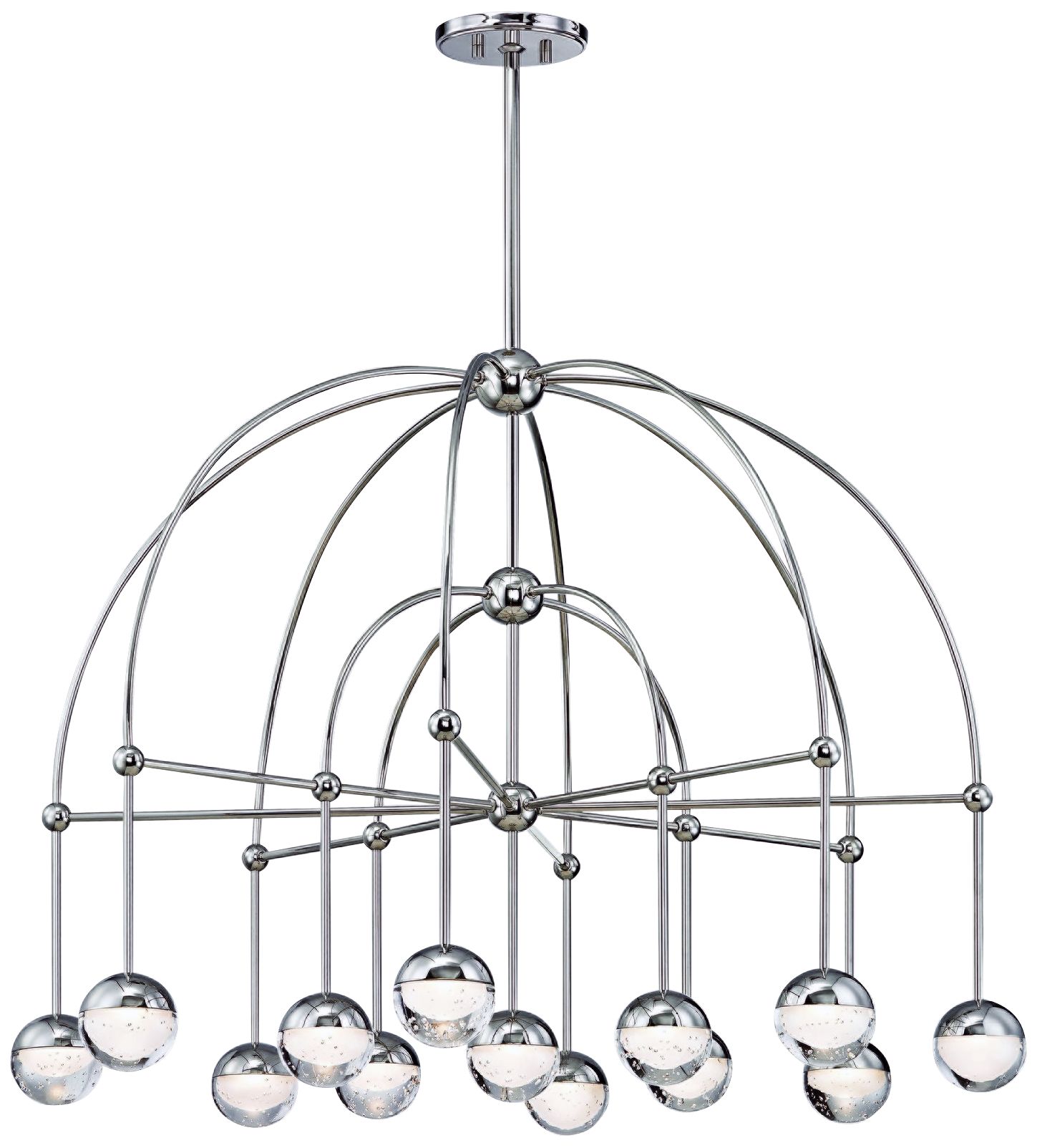 Hudson Valley Boca 39"W Polished Nickel 13-LED Chandelier