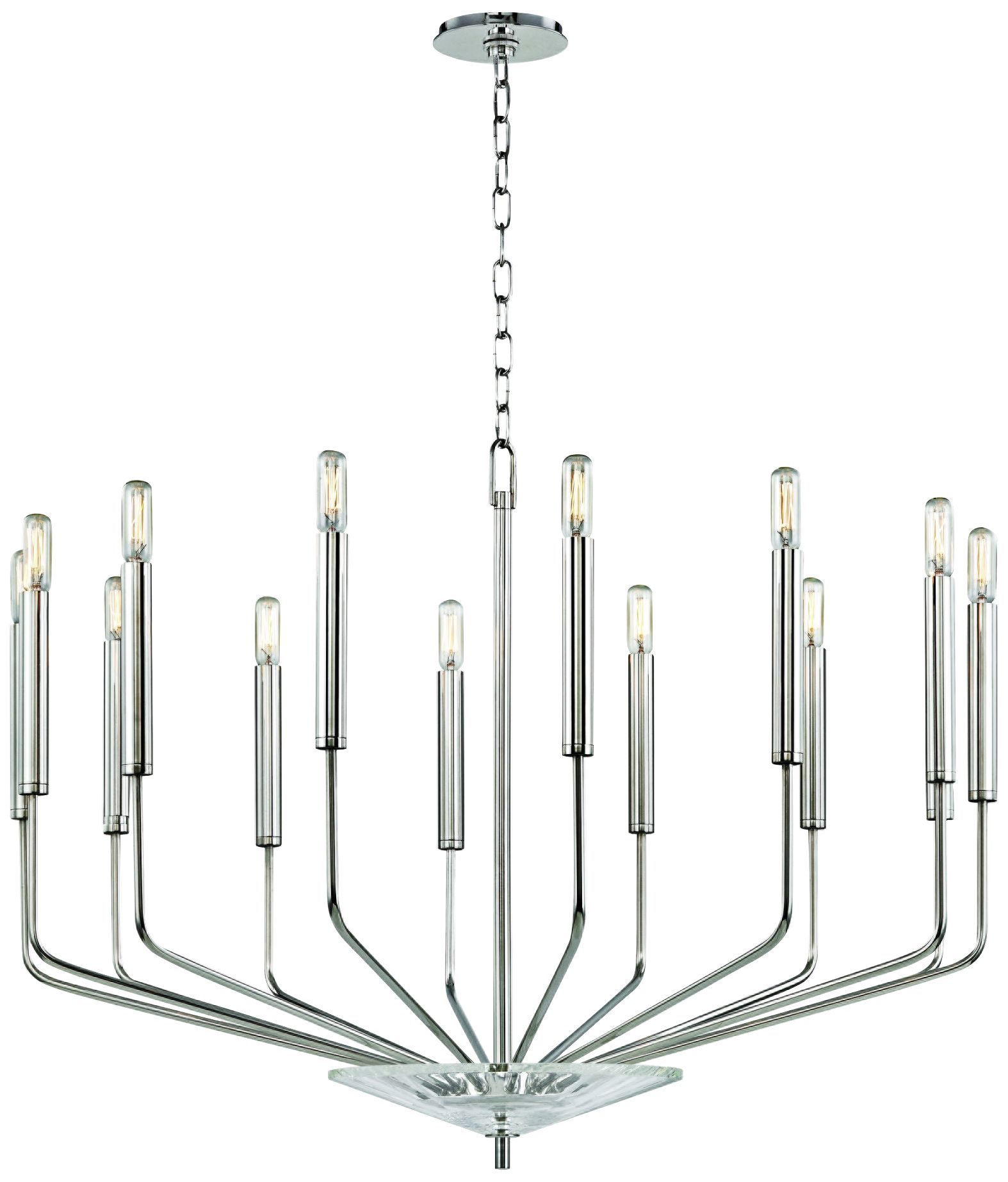 Gideon 33 1/4" Wide Polished Nickel 14-Light Chandelier