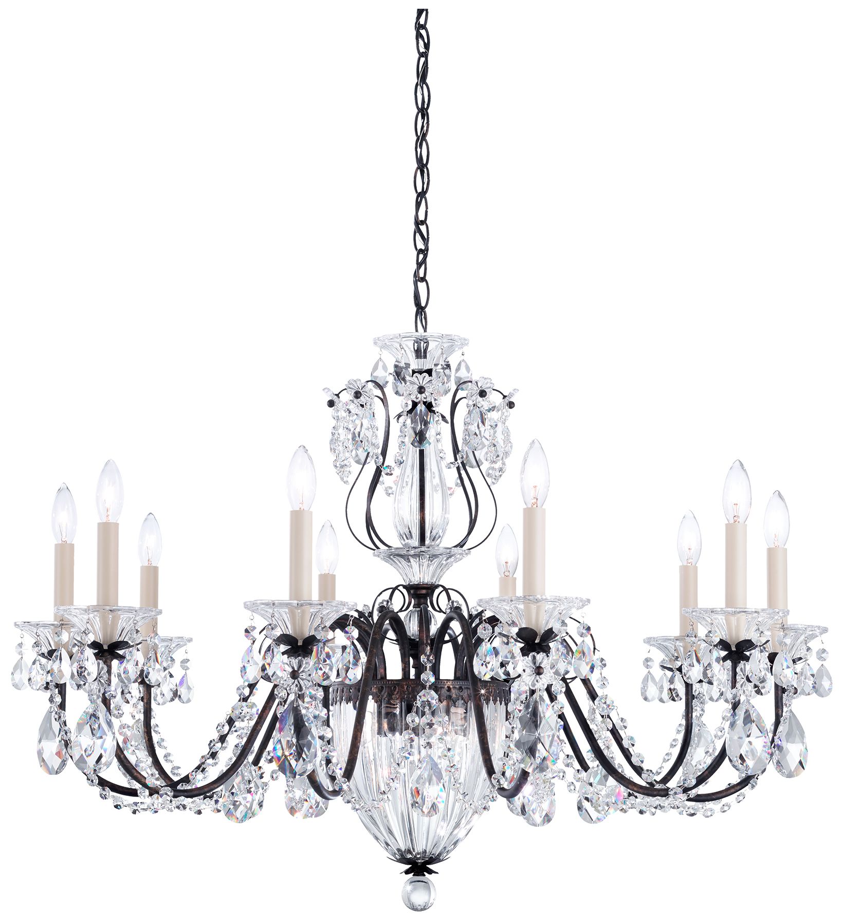 Schonbek Bagatelle 35"W Heirloom Bronze 12-Light Chandelier