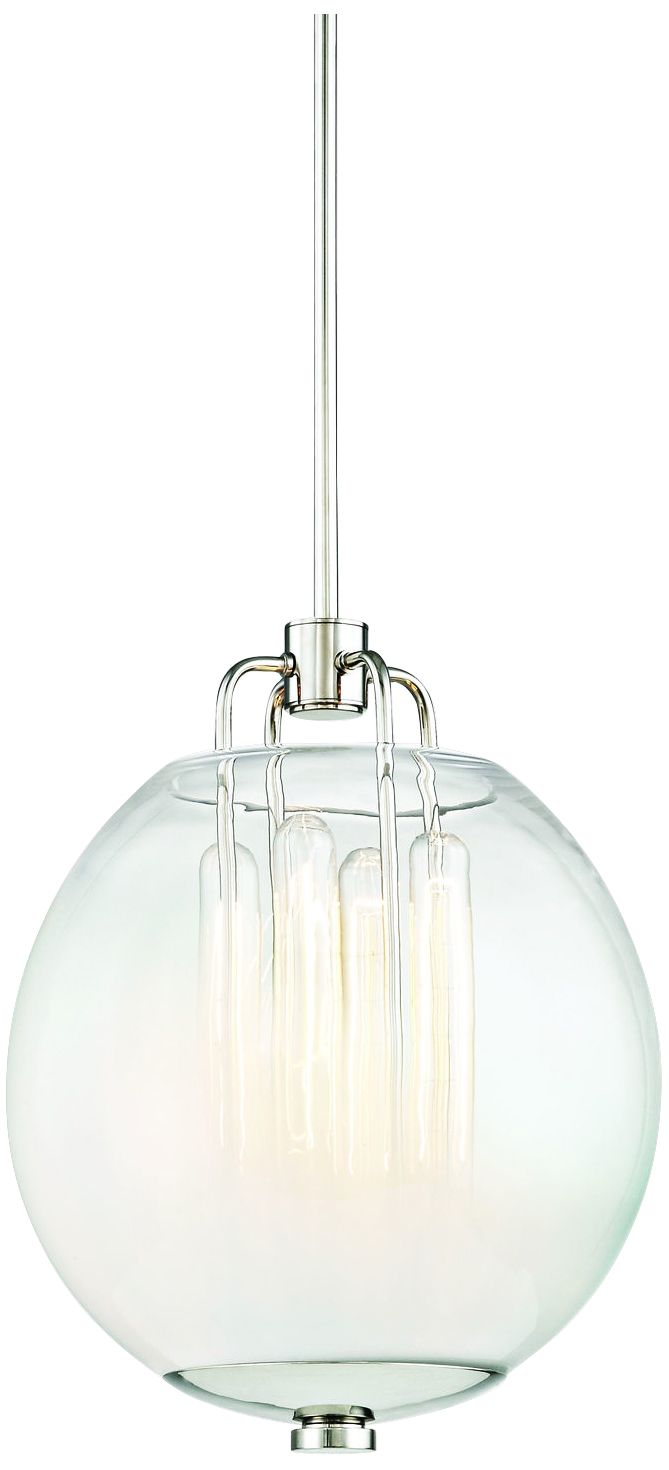 Sawyer 12 1/4" Wide Polished Nickel 4-Light Pendant