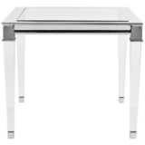 Charleston 25&quot; Wide Chrome and Clear Glass Modern End Table