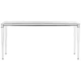 Charleston 66&quot; Wide Chrome and Clear Glass Console Table