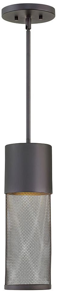 Aria 19 1/4" High Black and Steel Mesh Outdoor Hanging Light