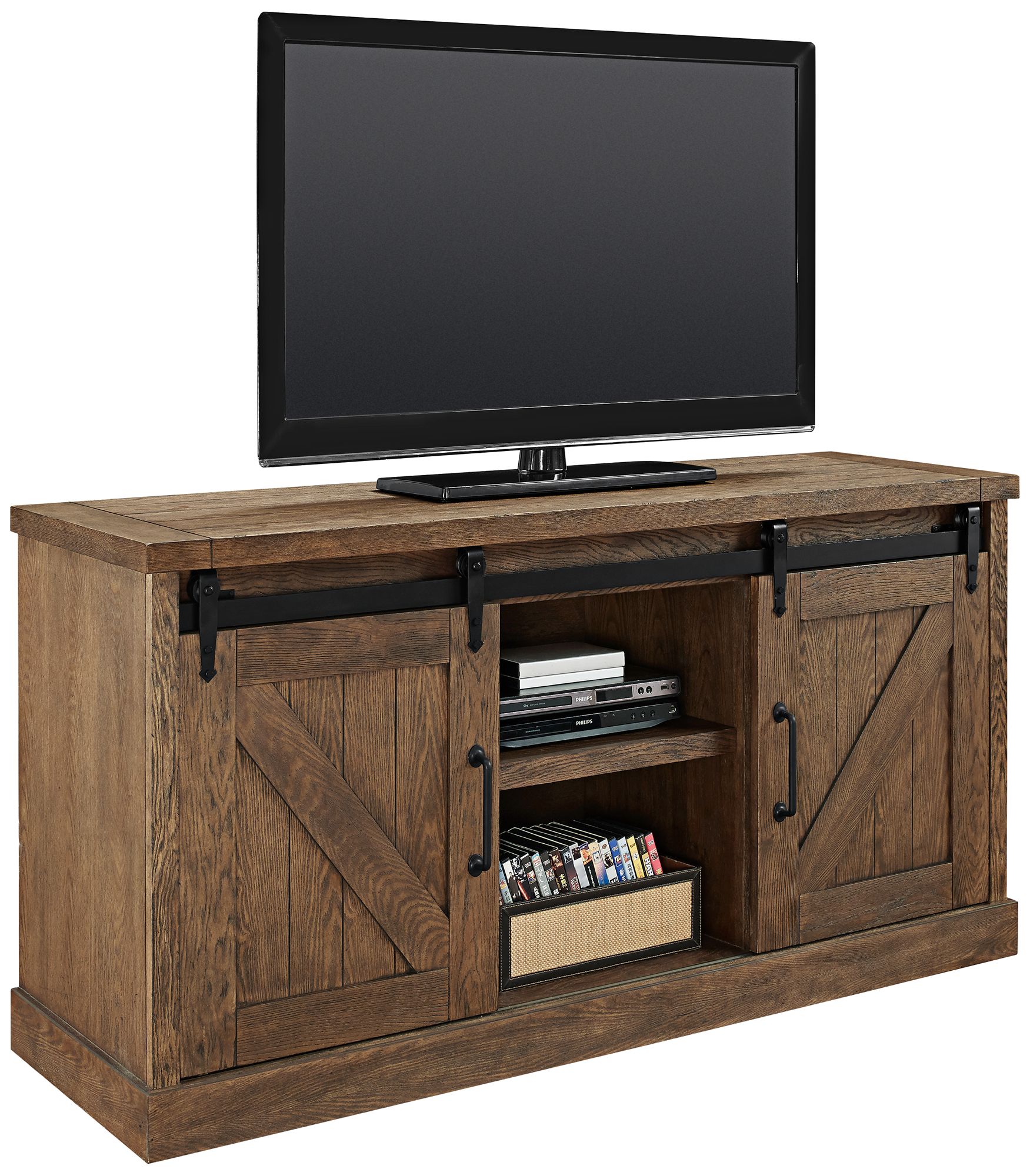 Avondale 60" Wide Weathered Oak 2-Door Credenza or Console