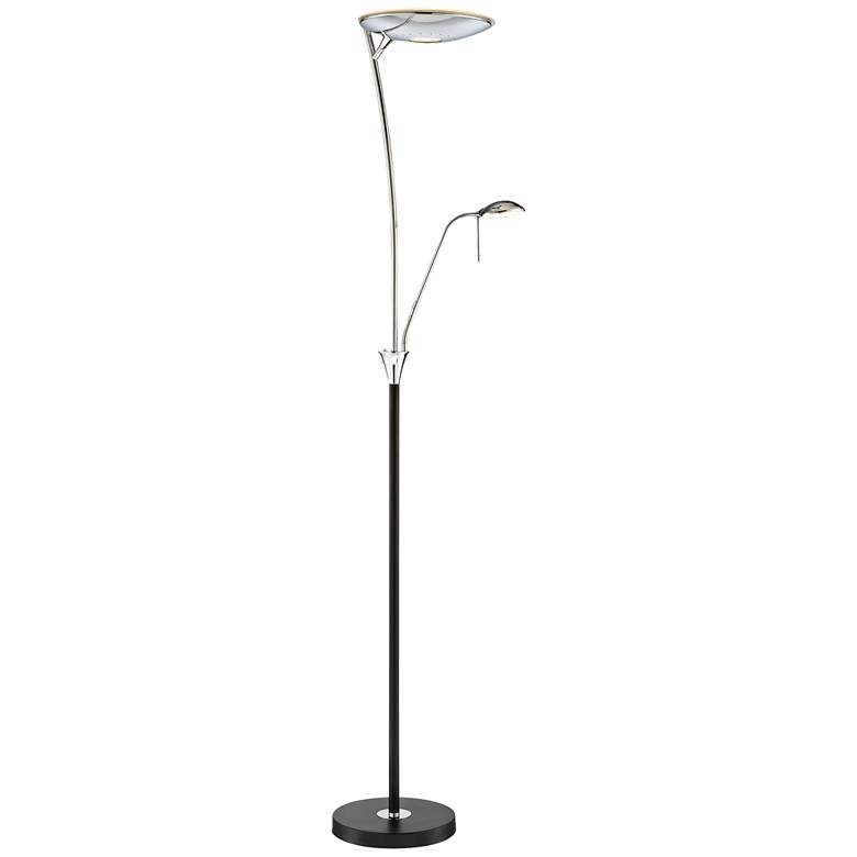 Lite Source Huck Black Metal Led Floor Lamp With Reading