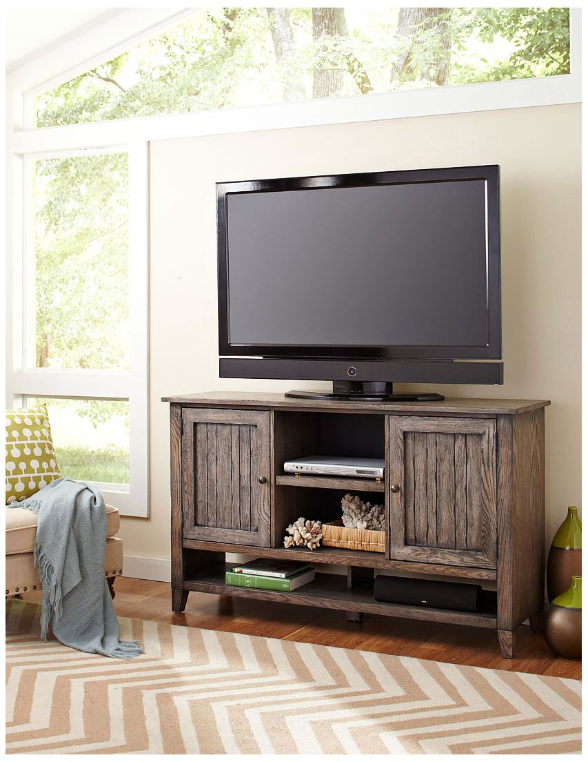 Harmon 60" Wide Weathered Gray 2-Door Farmhouse TV Stand
