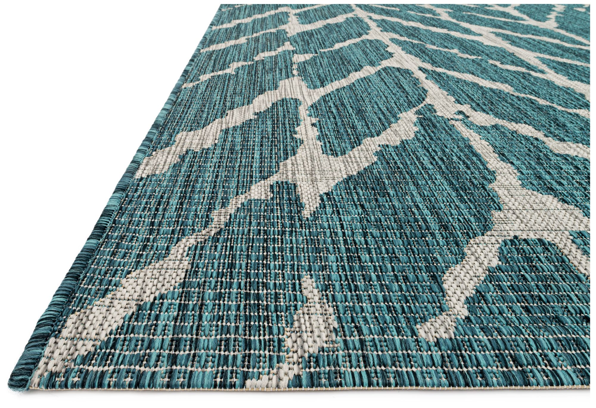 Isle IE-02 Teal and Gray Outdoor Area Rug 
