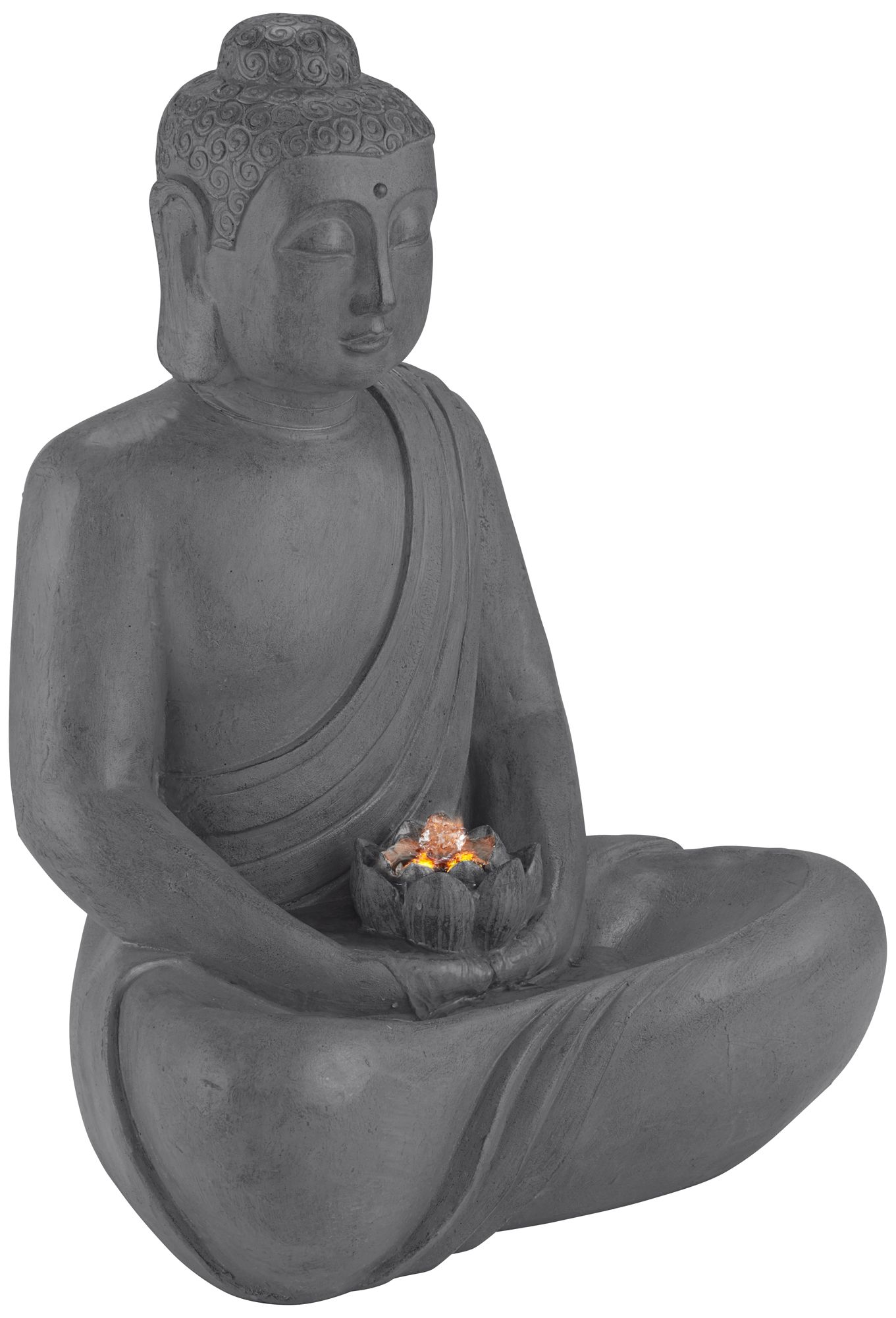 Zen 25" High Buddha Bubbler Fountain with LED Light