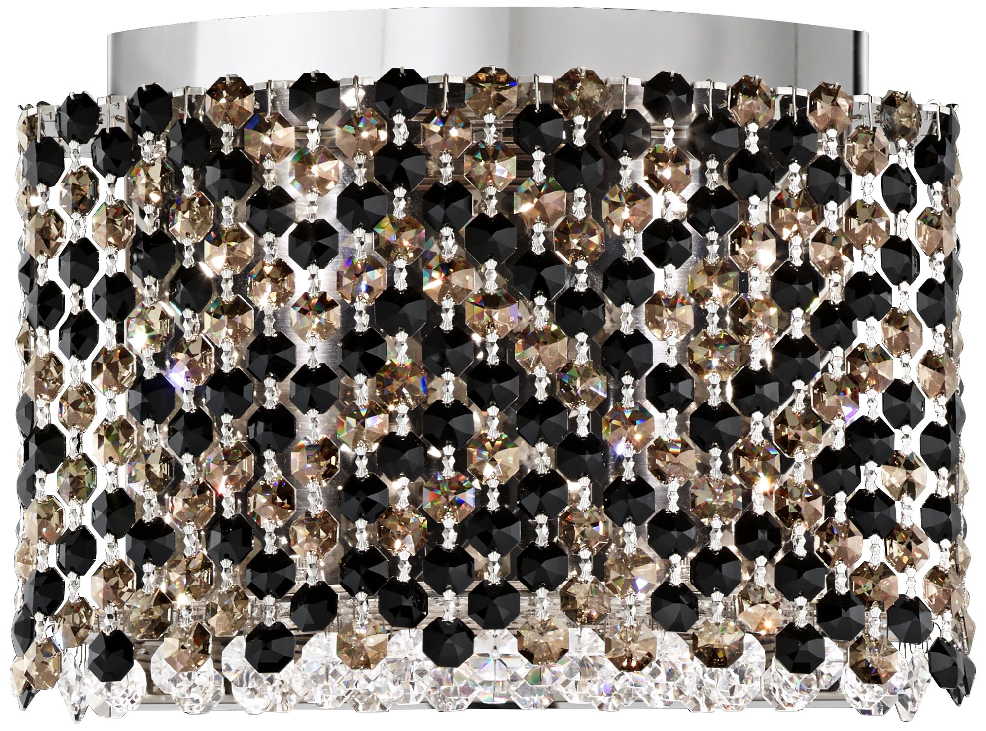 Schonbek Refrax 7" High Swarovski Jaguar Crystal LED Wall Sconce