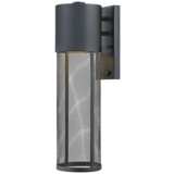 Aria 18 1/2&quot; High Black and Steel Mesh Outdoor Wall Light