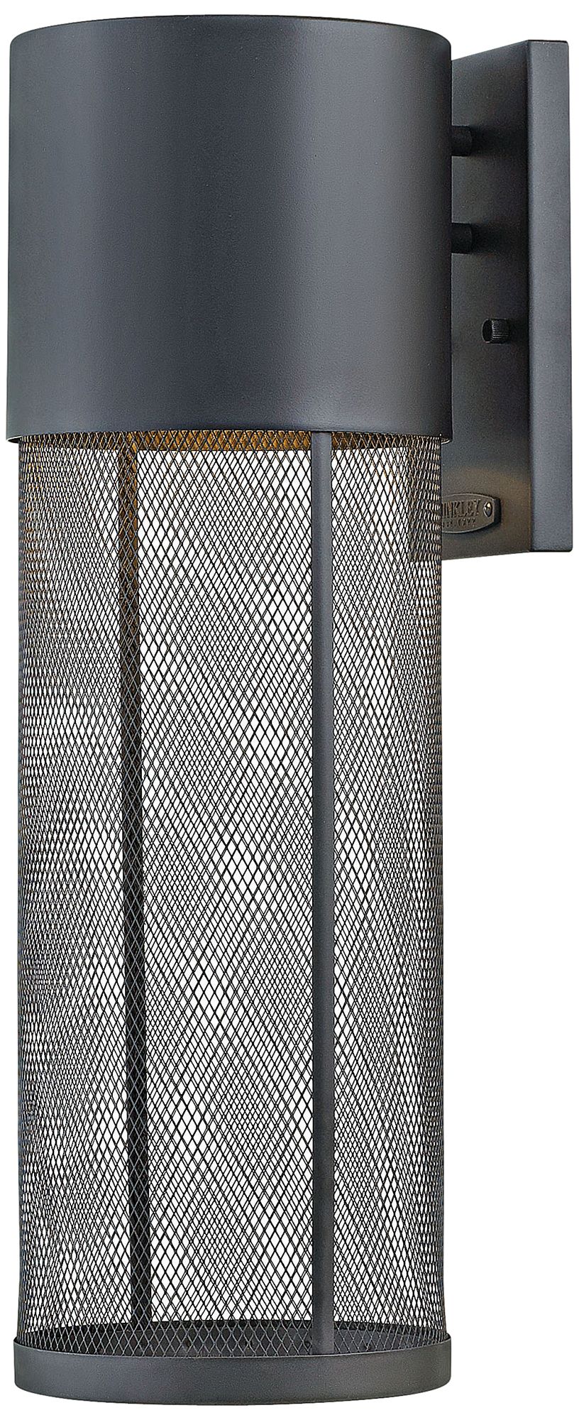 Aria 21 3/4"H Black and Steel Mesh LED Outdoor Wall Light