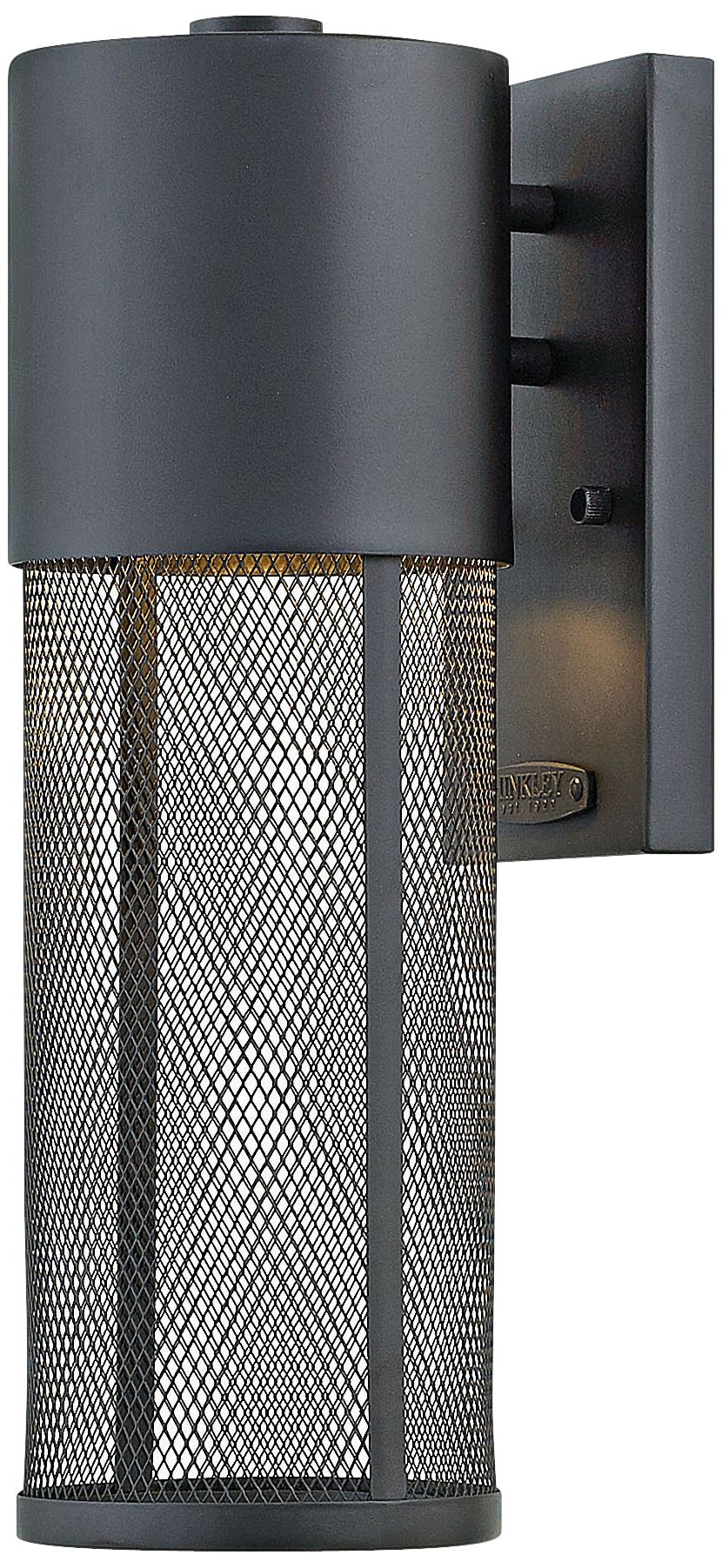 Aria 15 1/2"H Black and Steel Mesh LED Outdoor Wall Light
