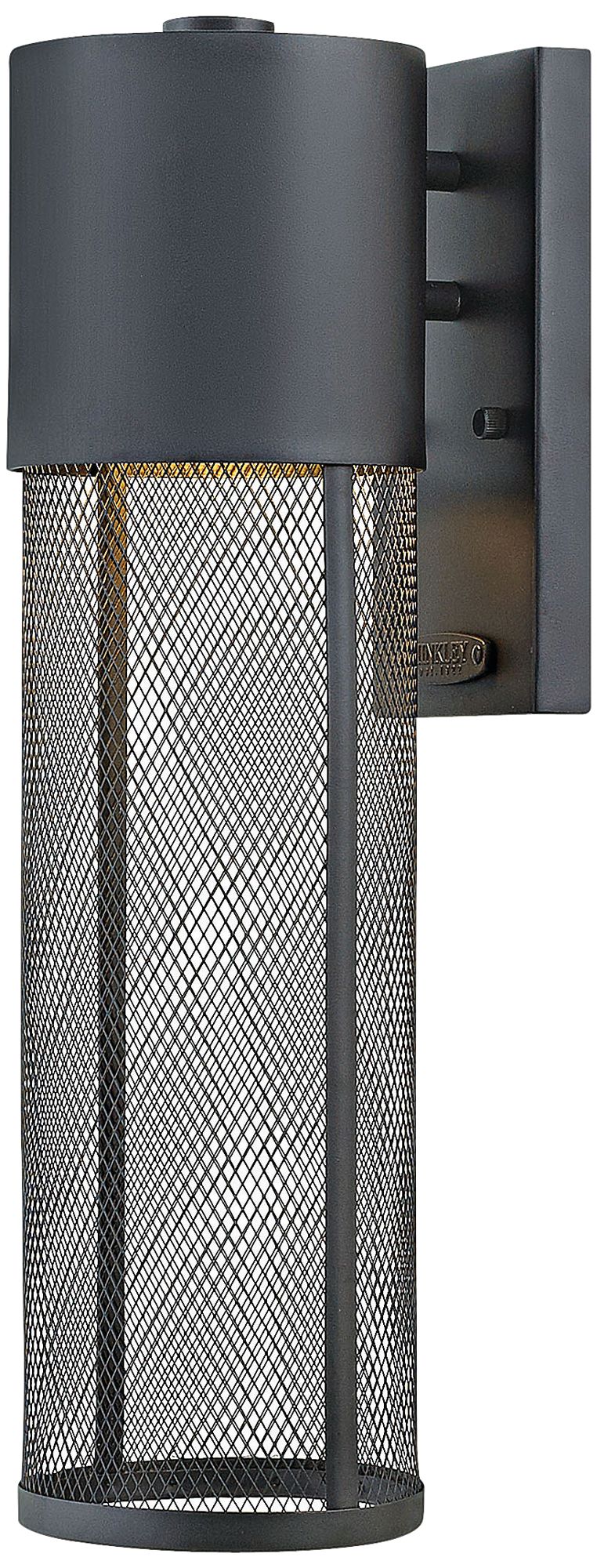 Aria 18 1/2"H Black and Steel Mesh LED Outdoor Wall Light