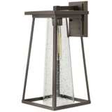 Burke 16 3/4&quot; High Bronze and Clear Glass Outdoor Wall Light