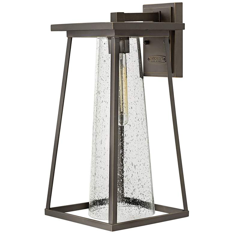 Burke 16 3/4&quot; High Bronze and Clear Glass Outdoor Wall Light