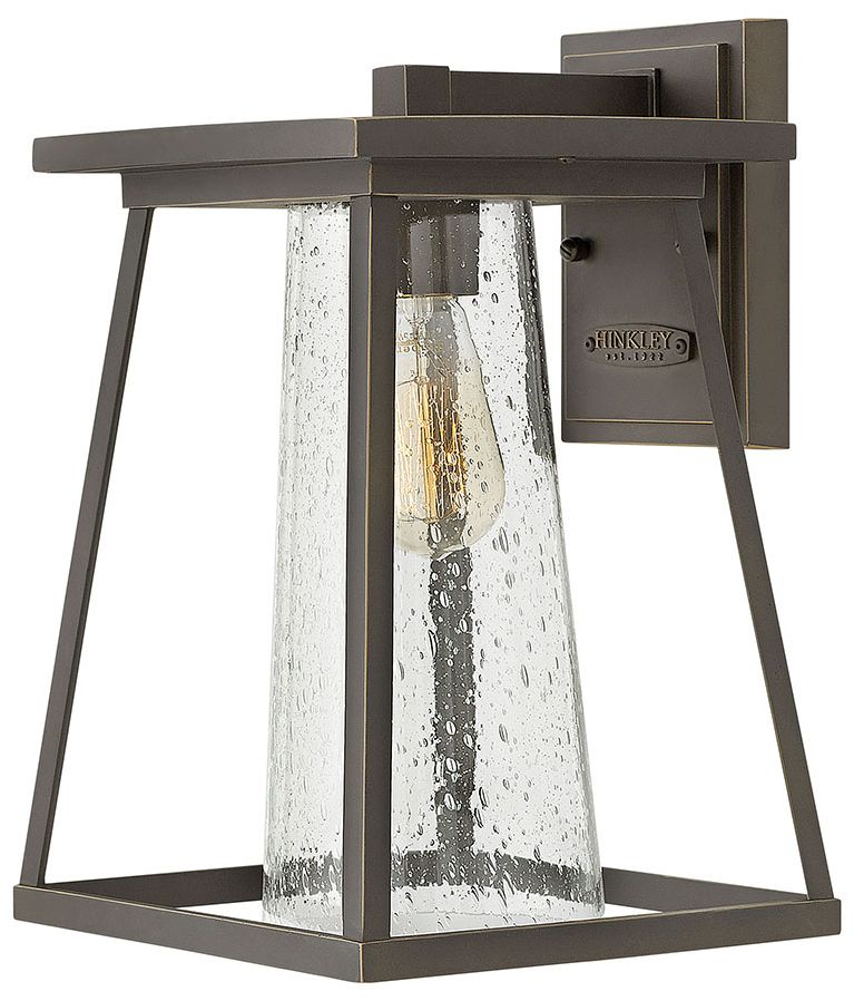 Burke 14" High Bronze and Clear Glass Outdoor Wall Light