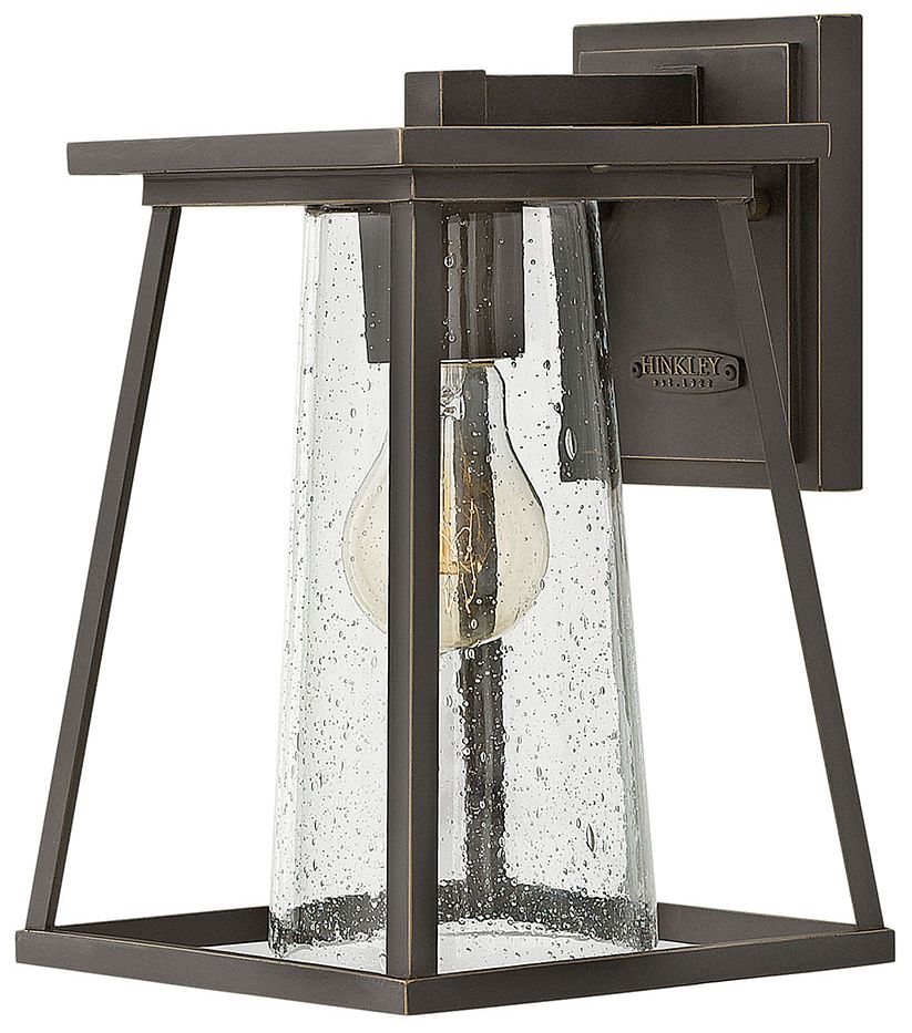 Burke 10 3/4" High Bronze and Clear Glass Outdoor Wall Light